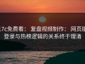 17c免费看： 复盘视频制作： 网页版登录与热榜逻辑的关系终于理清